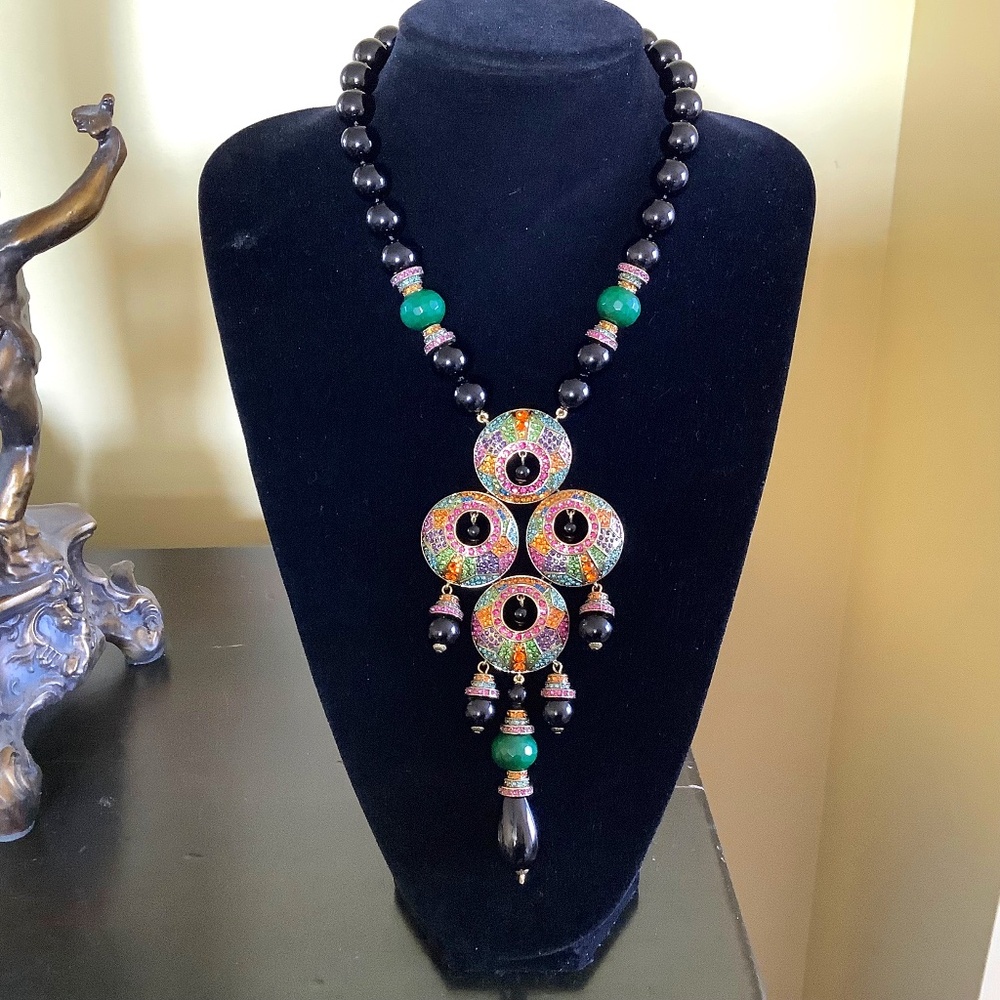 Heidi Daus Crystal Drop Necklace It’s A Go Go Limited Edition